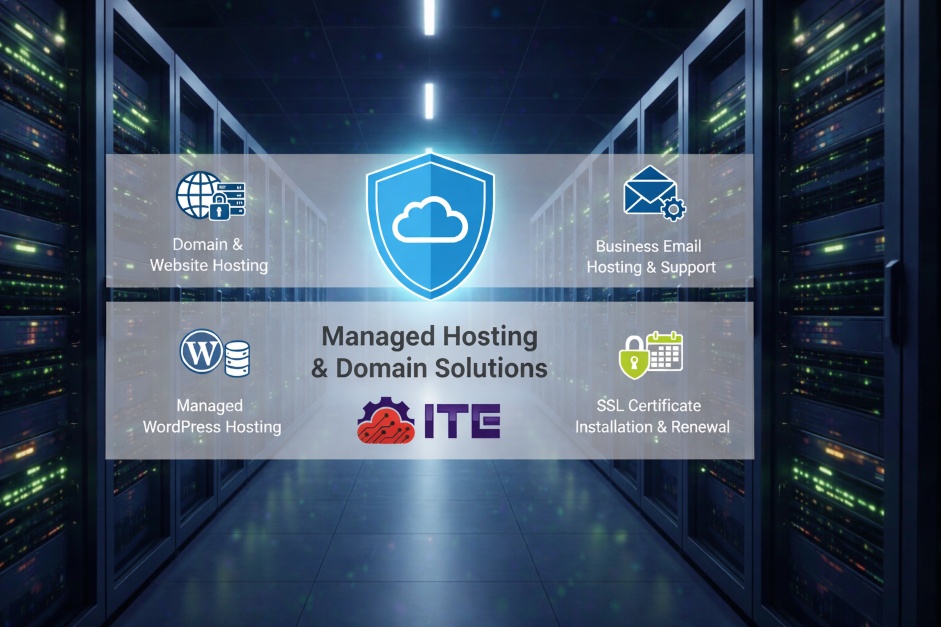 illustrates managed hosting and domain solutions available